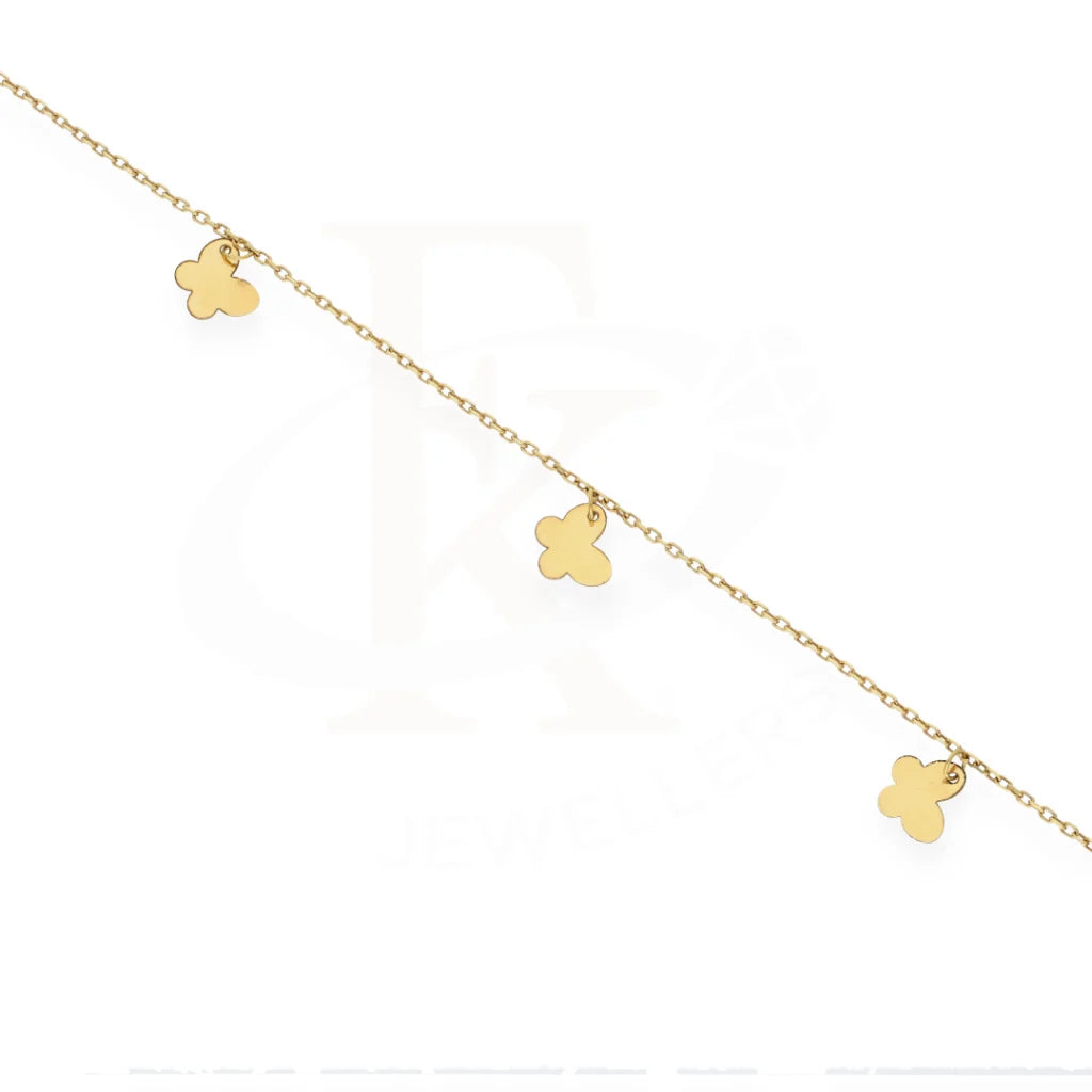 Gold Butterfly Shaped Anklet 18Kt - Fkjankl18K7850 Anklets