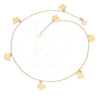 Gold Butterfly Shaped Anklet 18Kt - Fkjankl18K7850 Anklets