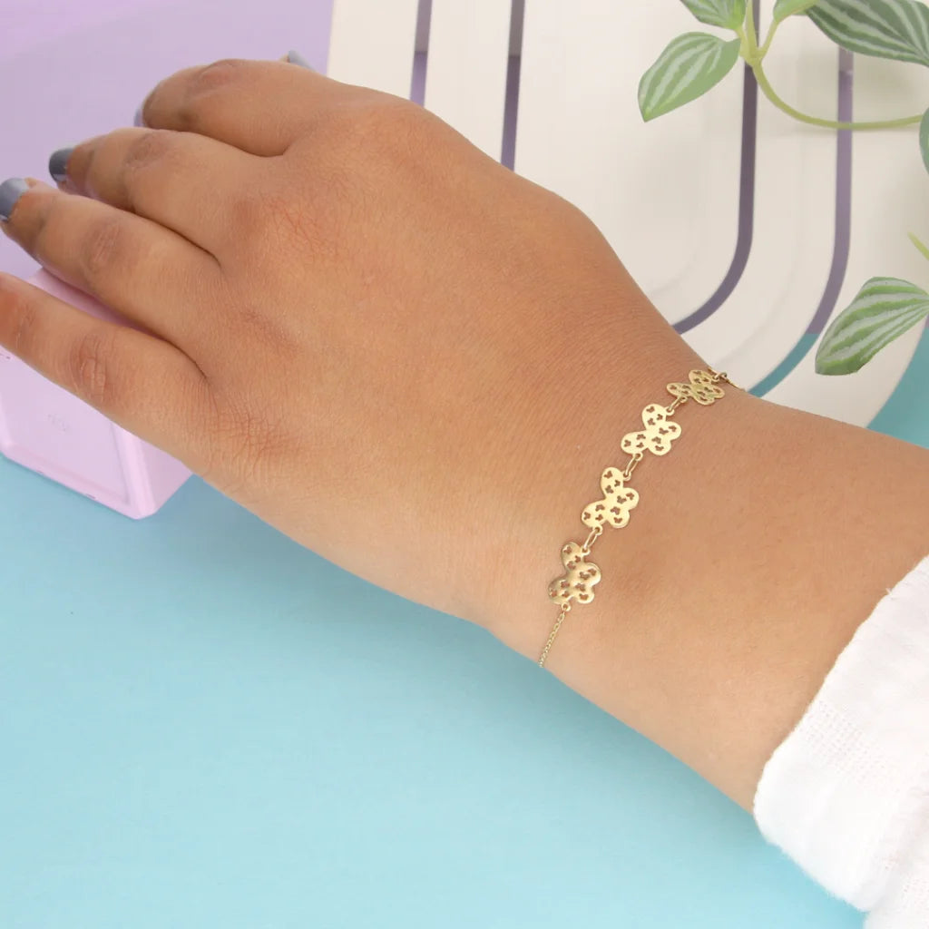 Gold Butterfly Shaped Bracelet 18Kt - Fkjbrl18K7827 Bracelets