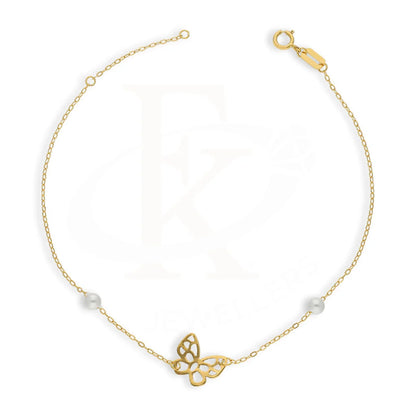 Gold Butterfly Shaped Bracelet 21Kt - Fkjbrl21Km5396 Bracelets