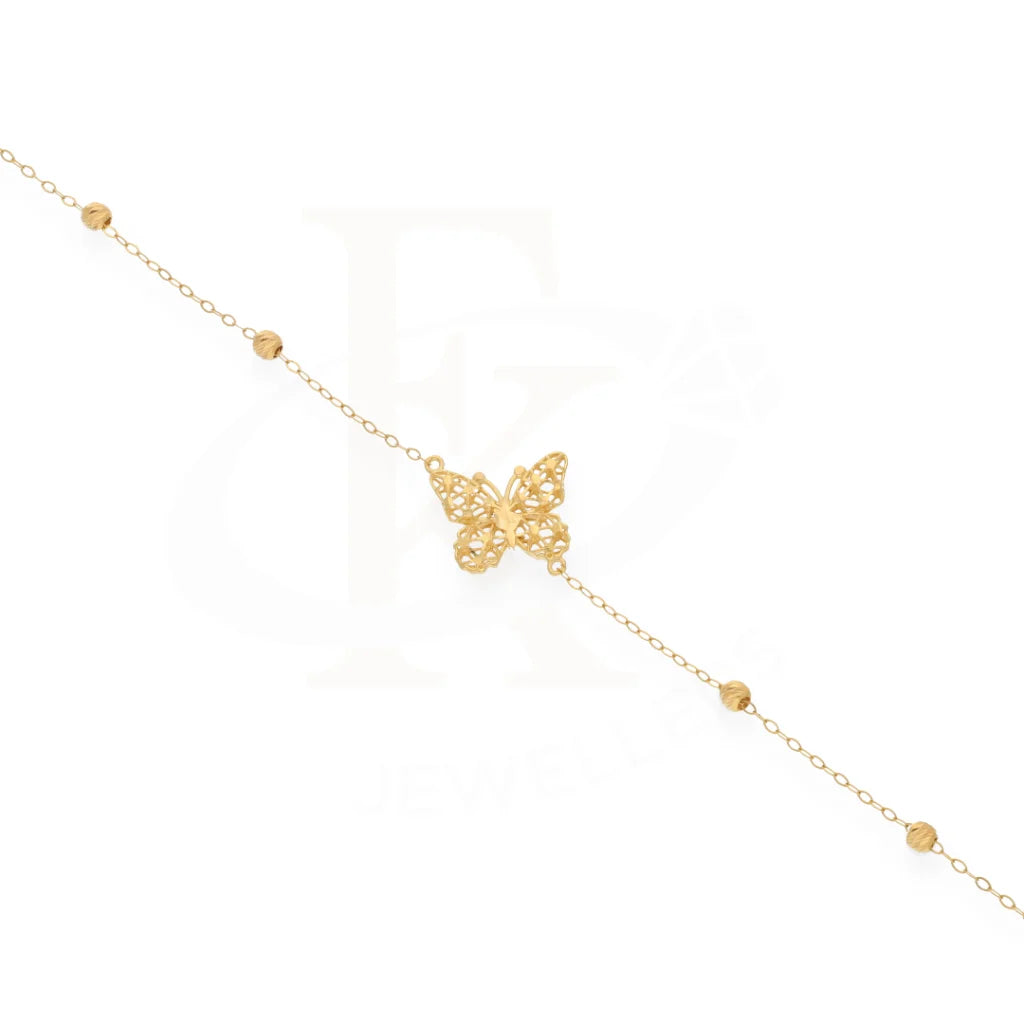 Gold Butterfly Shaped Bracelet 21Kt - Fkjbrl21Km7960 Bracelets