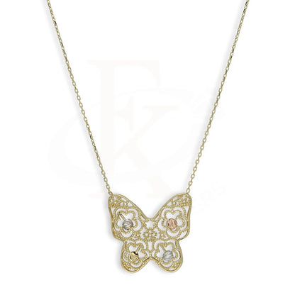 Gold Butterfly Shaped Necklace 18Kt - Fkjnkl18K5273 Necklaces