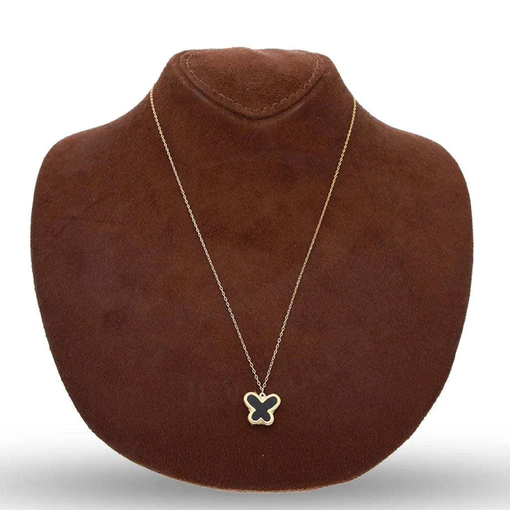 Gold Butterfly Shaped Necklace 18Kt - Fkjnkl18Km5362 Necklaces