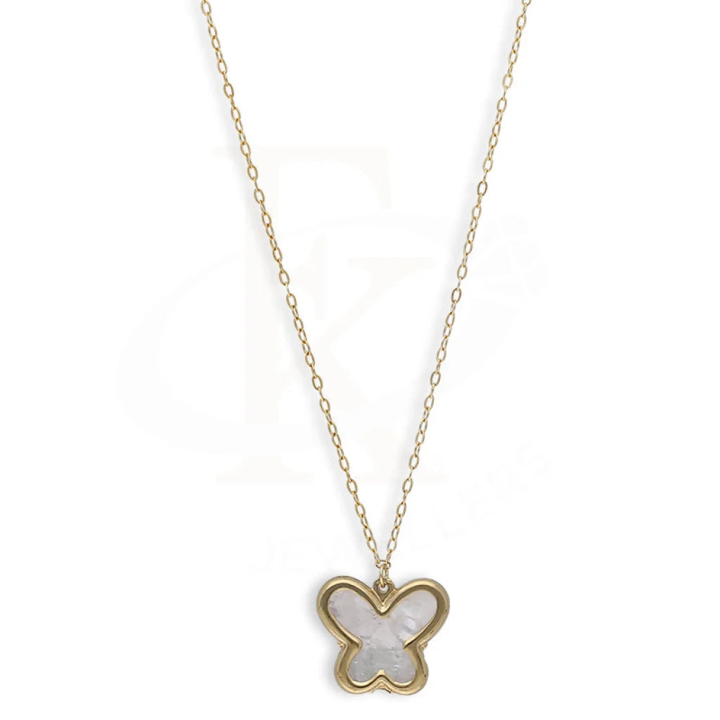 Gold Butterfly Shaped Necklace 18Kt - Fkjnkl18Km5363 Necklaces