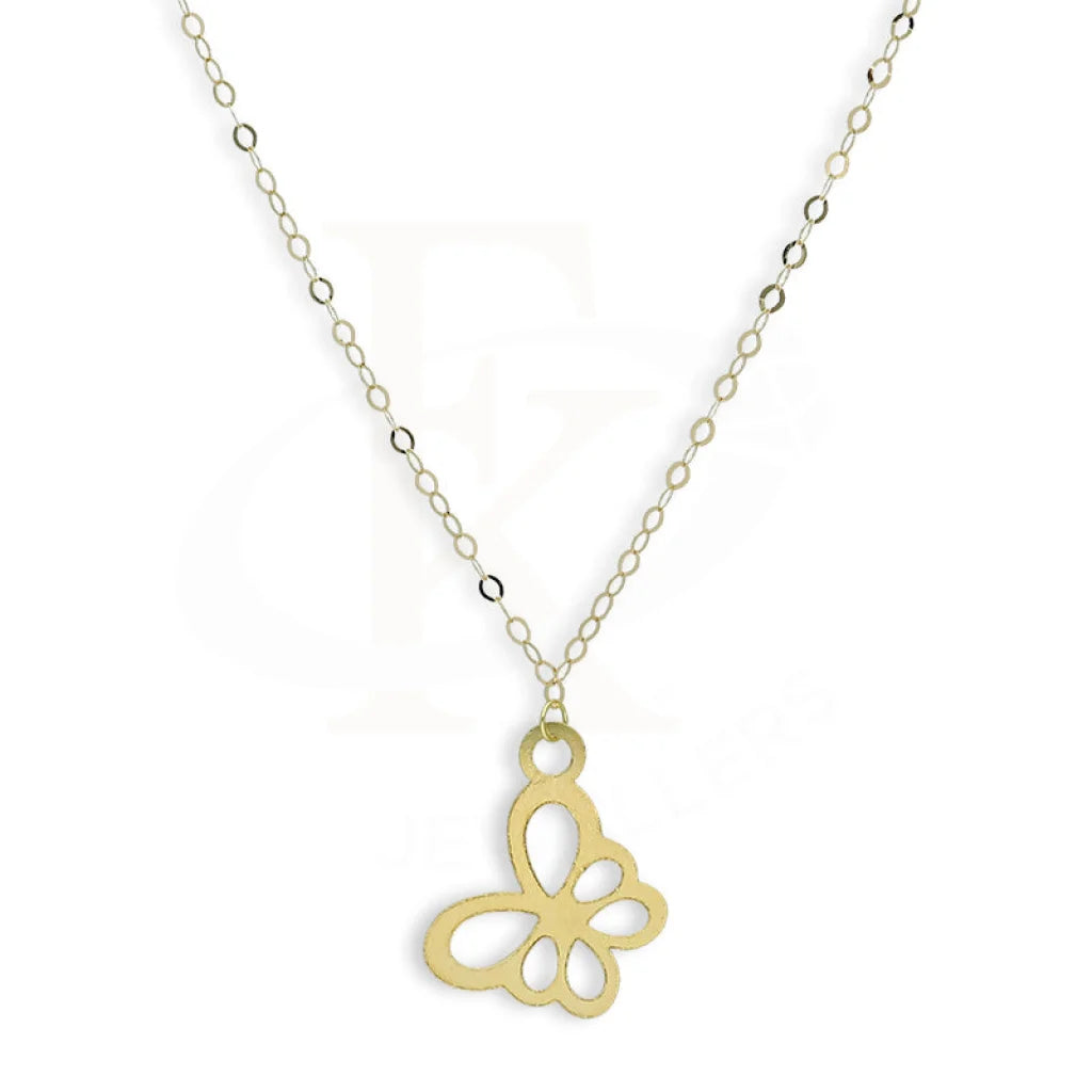 Gold Butterfly Shaped Necklace 18Kt - Fkjnkl18Km5285 Necklaces