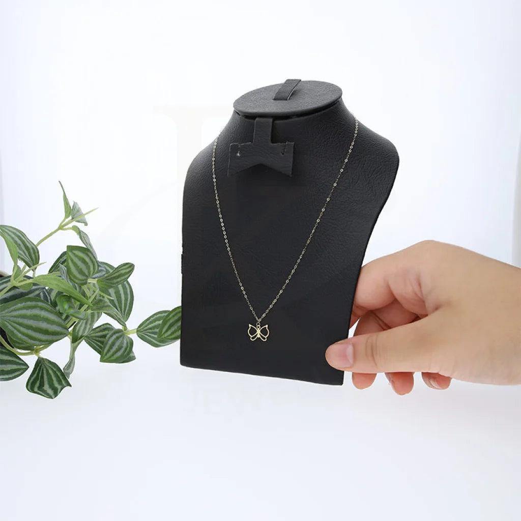 Gold Butterfly Shaped Necklace 18Kt - Fkjnkl18Km5287 Necklaces