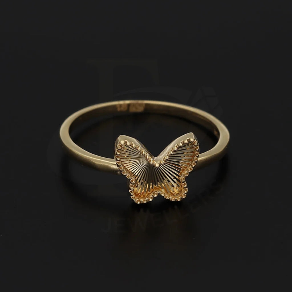 Gold Butterfly Shaped Ring 18Kt - Fkjrn18K5491 Rings