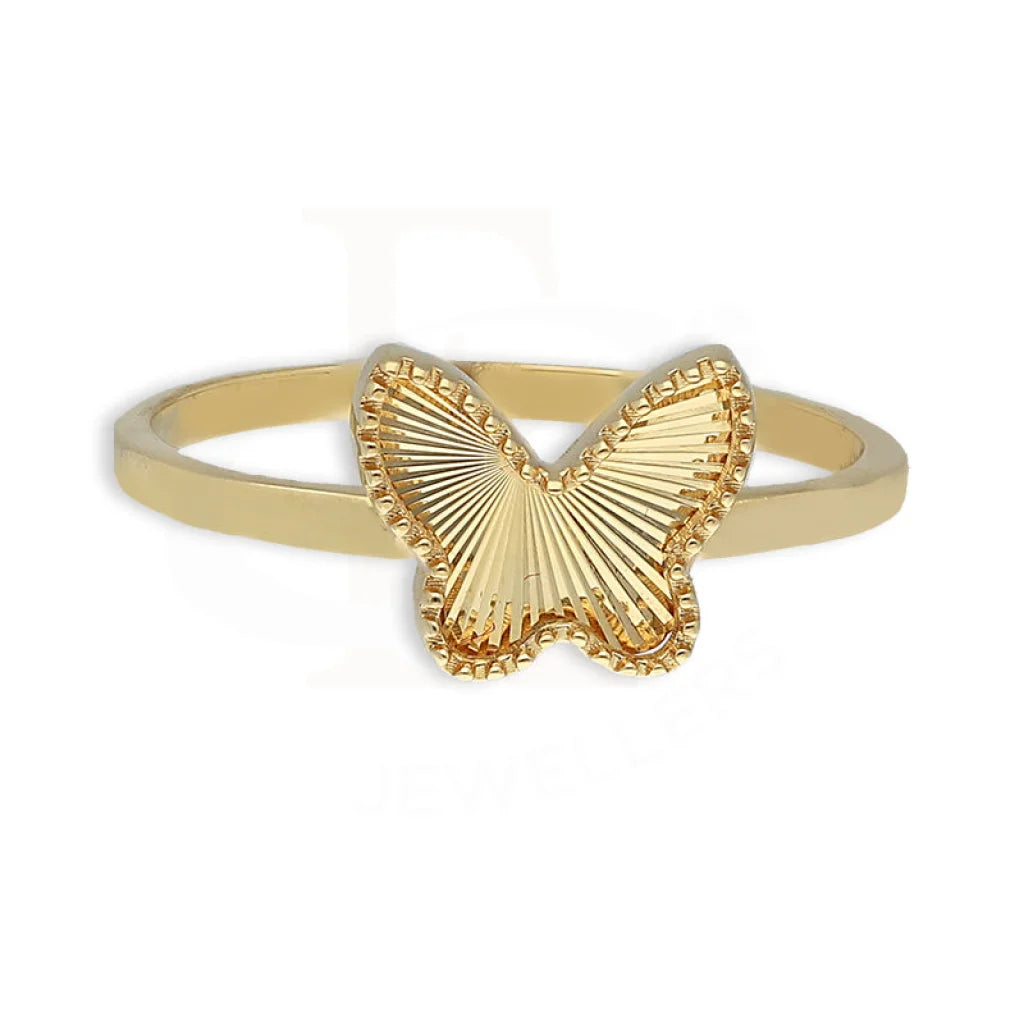 Gold Butterfly Shaped Ring 18Kt - Fkjrn18K5491 Rings