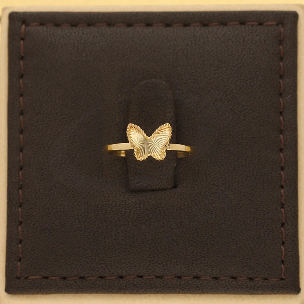 Gold Butterfly Shaped Ring 18Kt - Fkjrn18K5491 Rings