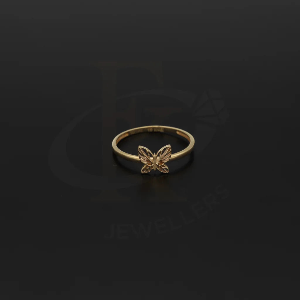 Gold Butterfly Shaped Ring 18Kt - Fkjrn18K7336 Rings