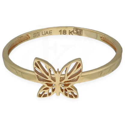 Gold Butterfly Shaped Ring 18Kt - Fkjrn18K7336 Rings