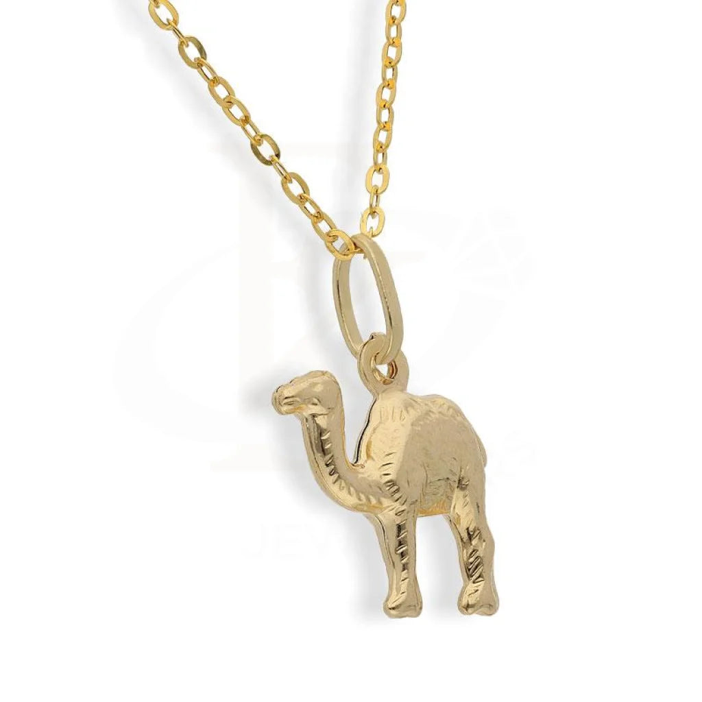 Gold Camel Necklace (Chain With Pendant) 18Kt - Fkjnkl1508 Necklaces