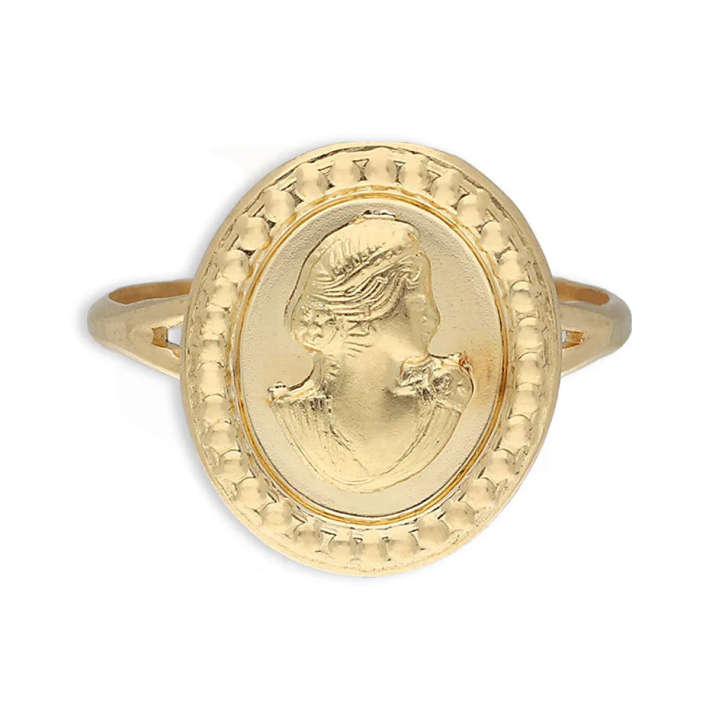 Gold Cameo Hammered Ring 18Kt - Fkjrn18K5501 Rings