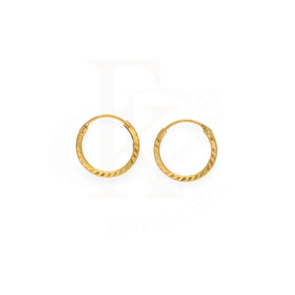 Gold Classic Design Earrings 18Kt - Fkjern18K8311