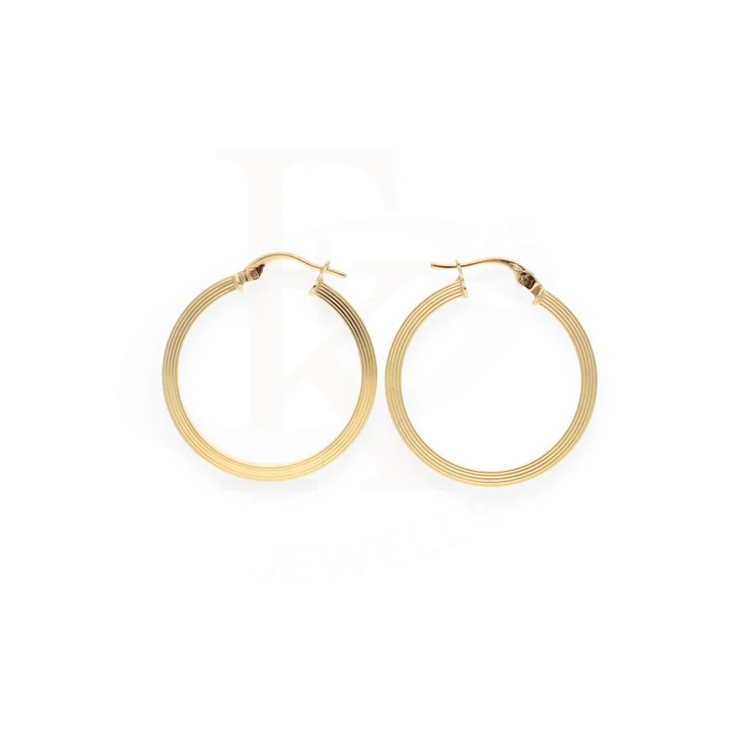 Gold Classic Design Earrings 18Kt - Fkjern18K8312