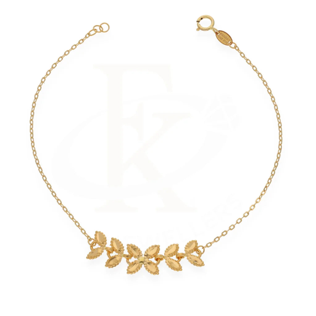 Gold Classy Oval Bracelet 21Kt - Fkjbrl21Km8200 Bracelets