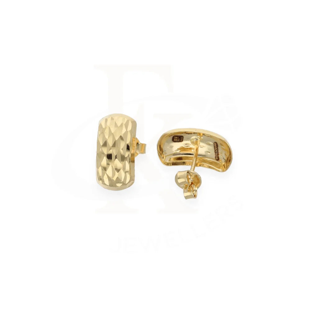 Gold Classic Shaped Earrings 18Kt - Fkjern18K8305