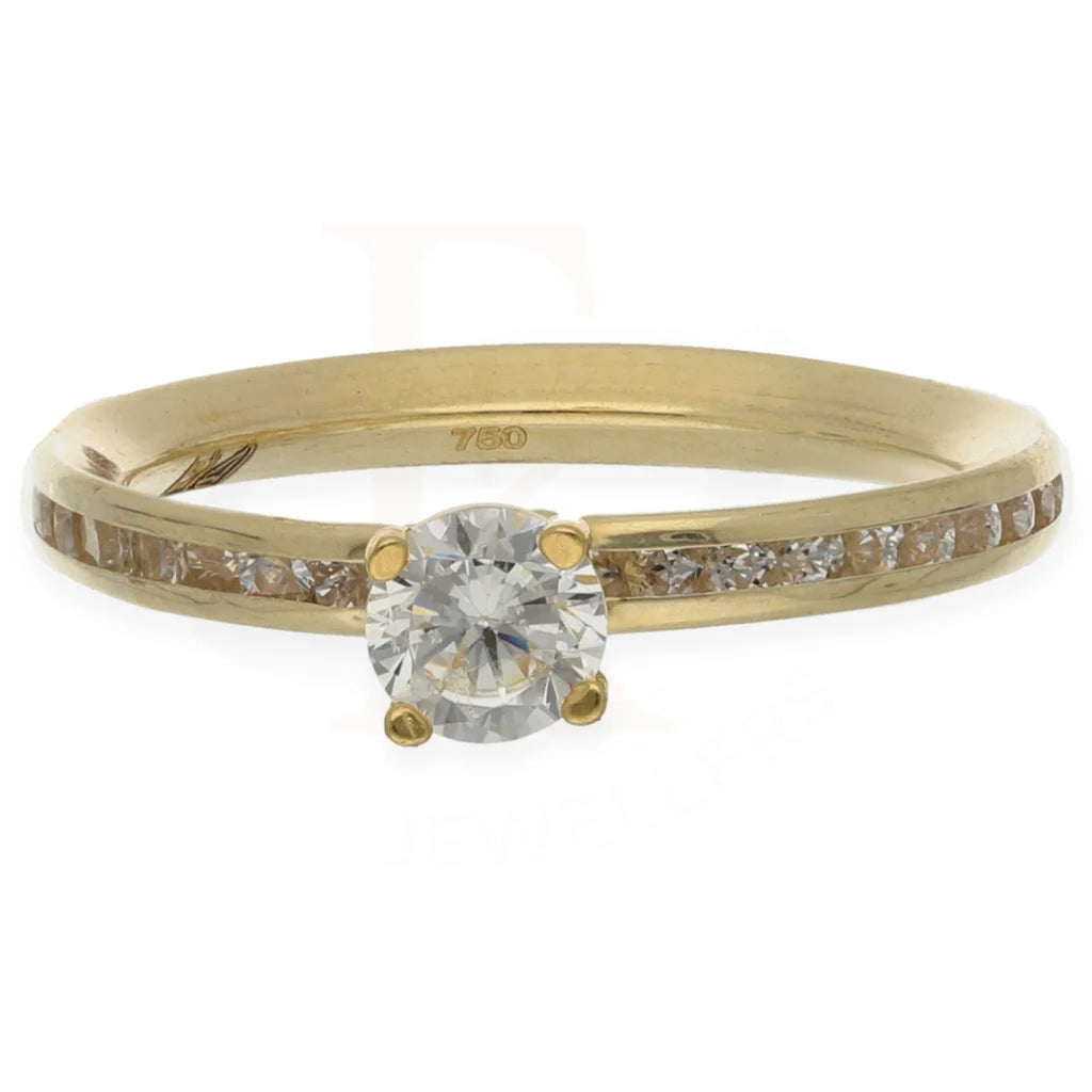 Classic Gold Solitaire Rings 18K - Fkjrn18K7469