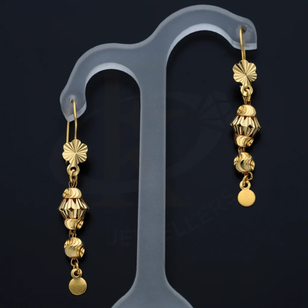 Gold Classy Earrings 21Kt - Fkjern21K7764