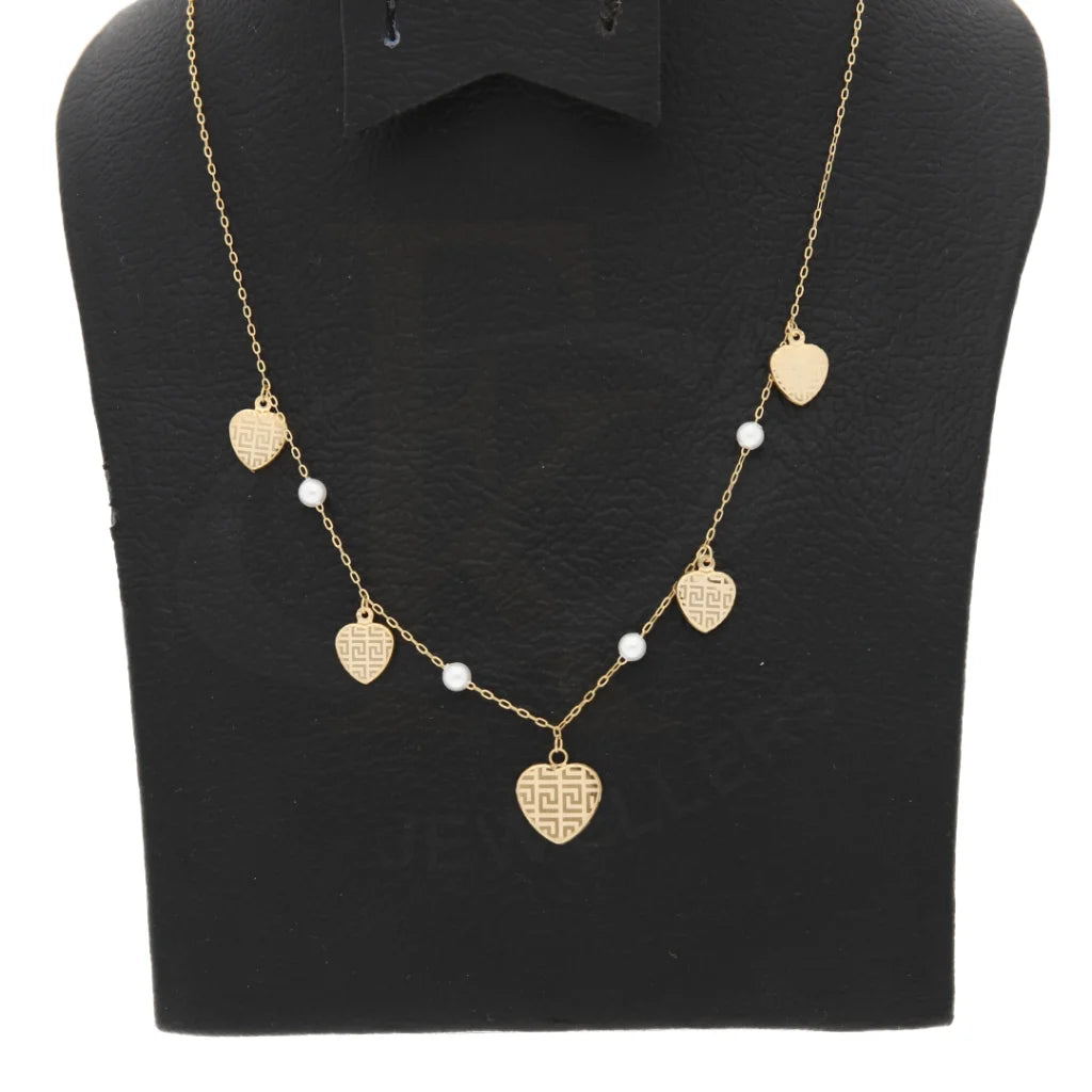 Gold Classy Hanging Oval Necklace 21Kt - Fkjnkl21Km8203 Necklaces