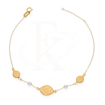 Gold Classy Pattern In Oval Bracelet 21Kt - Fkjbrl21Km8202 Bracelets