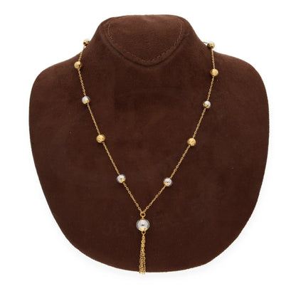 Gold Classy Round Shaped Necklace 21Kt - Fkjnkl21Km8166 Necklaces