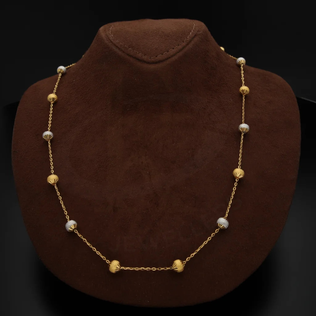 Gold Classy Round Shaped Necklace 21Kt - Fkjnkl21Km8177 Necklaces