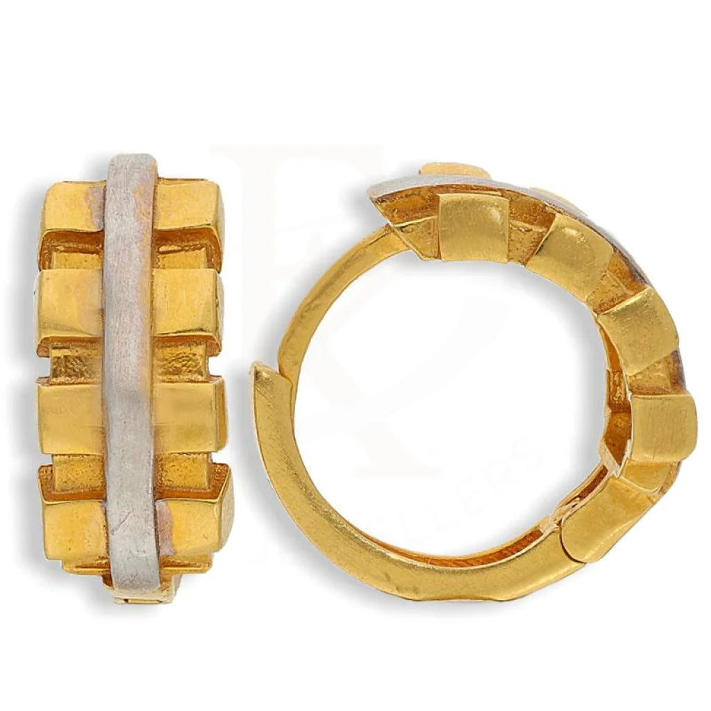 Gold Clip Earrings 22Kt - Fkjern1719