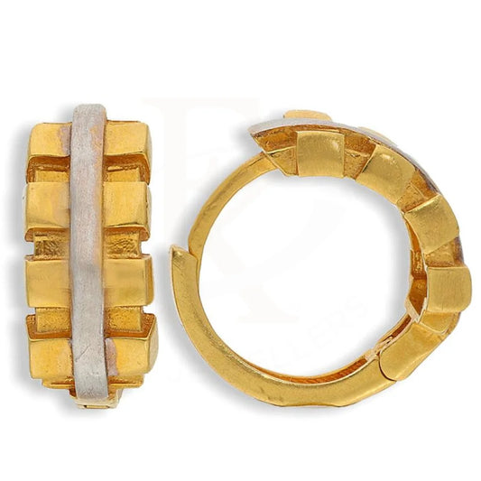 Gold Clip Earrings 22Kt - Fkjern1719