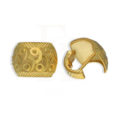 Gold Clip Earrings 22Kt - Fkjern22K3107