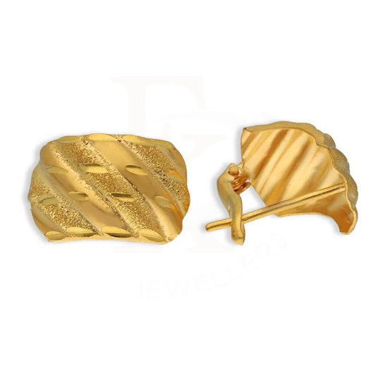 Gold Clip Earrings 22Kt - Fkjern22K3121