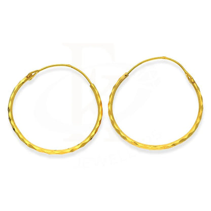 Gold Clip On Hoop Earrings 18Kt - Fkjern18K2463