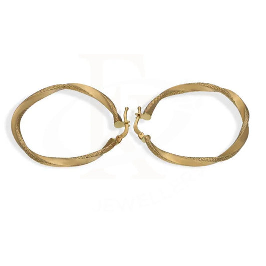 Gold Clip On Hoop Earrings 18Kt - Fkjern18K2934