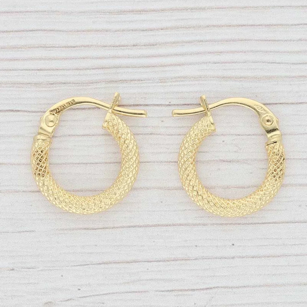 Gold Clip On Hoop Earrings 18Kt - Fkjern18K3040