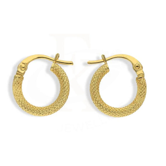 Gold Clip On Hoop Earrings 18Kt - Fkjern18K3040