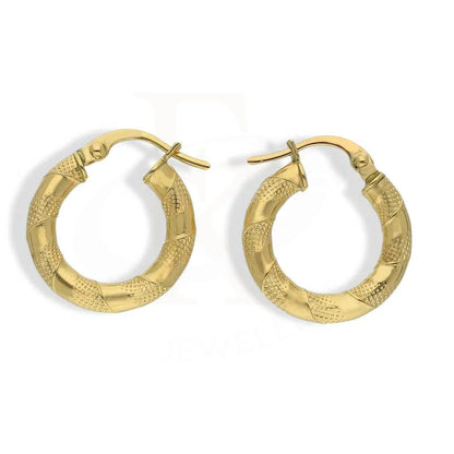 Gold Clip On Hoop Earrings 18Kt - Fkjern18K3044