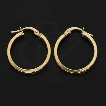 Gold Clip On Hoop Earrings 18Kt - Fkjern18K3172