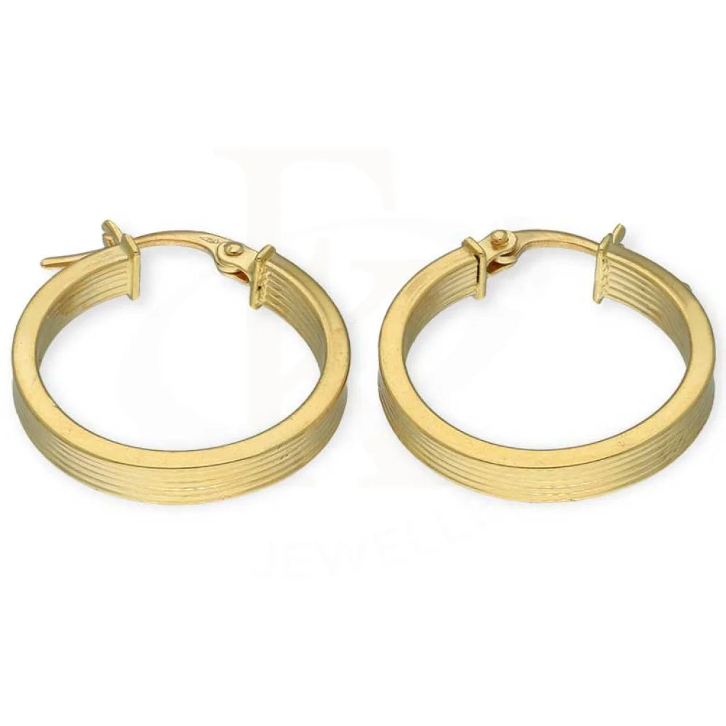 Gold Clip On Hoop Earrings 18Kt - Fkjern18K3172