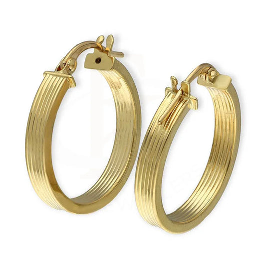 Gold Clip On Hoop Earrings 18Kt - Fkjern18K3172