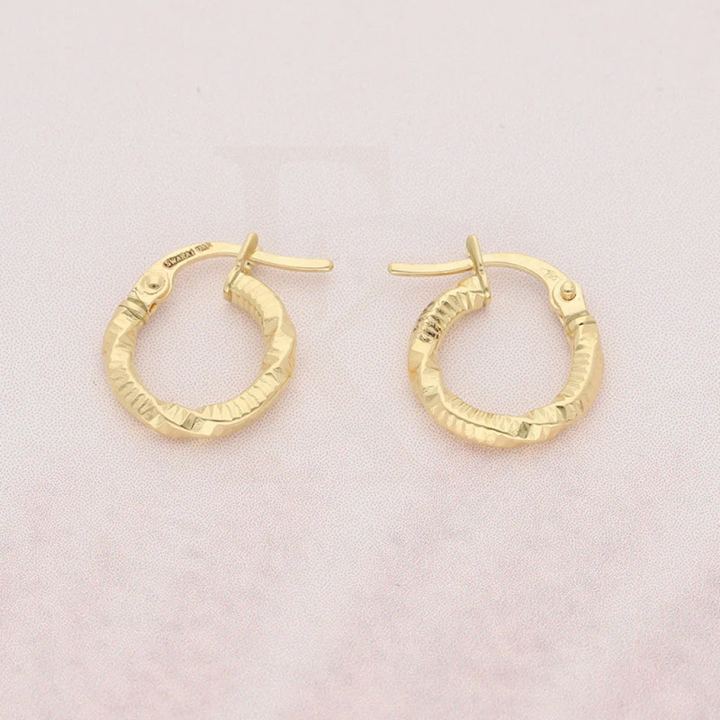 Gold Clip On Hoop Earrings 18Kt - Fkjern18K3173