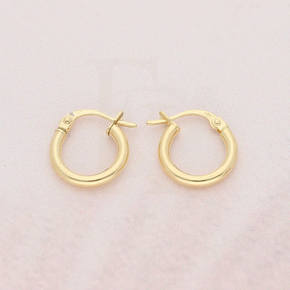 Gold Clip On Hoop Earrings 18Kt - Fkjern18K3176