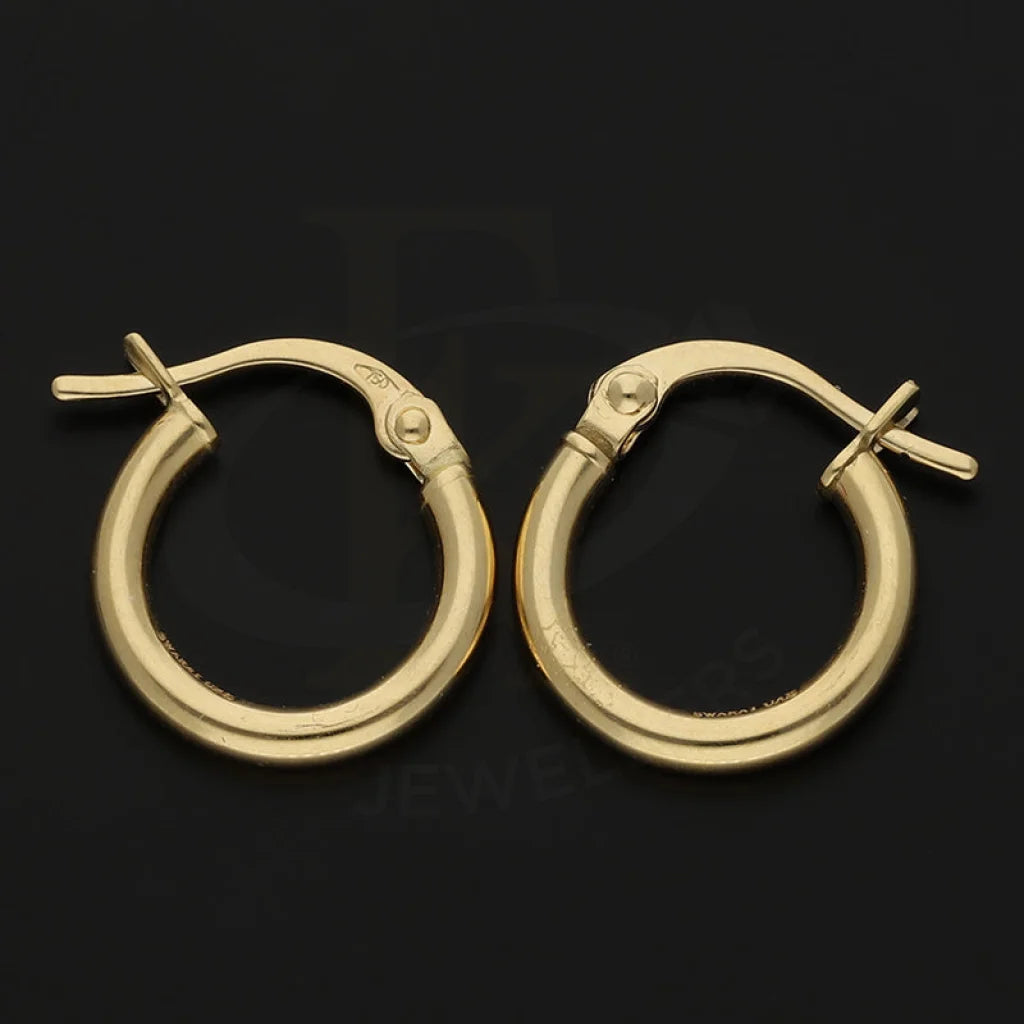 Gold Clip On Hoop Earrings 18Kt - Fkjern18K3176