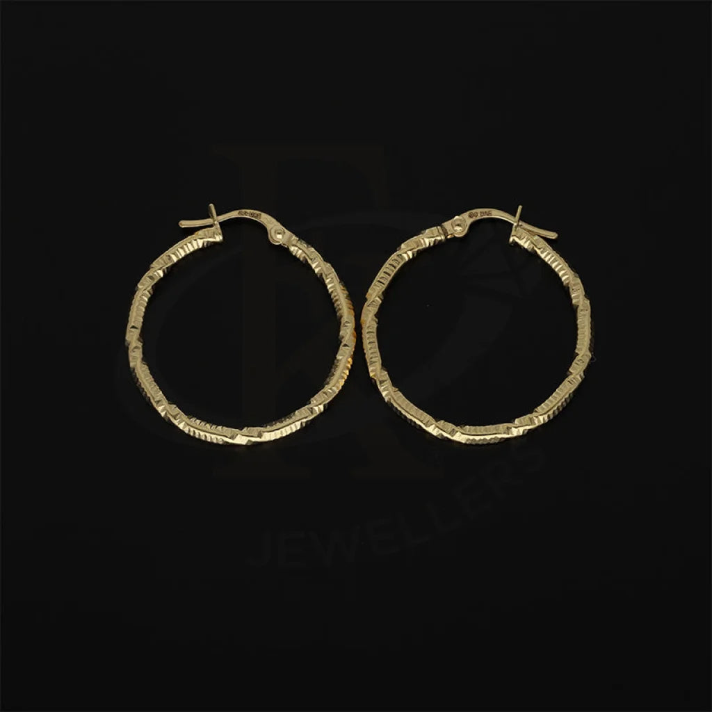 Gold Hoop Earrings 18Kt - Fkjern18K5186