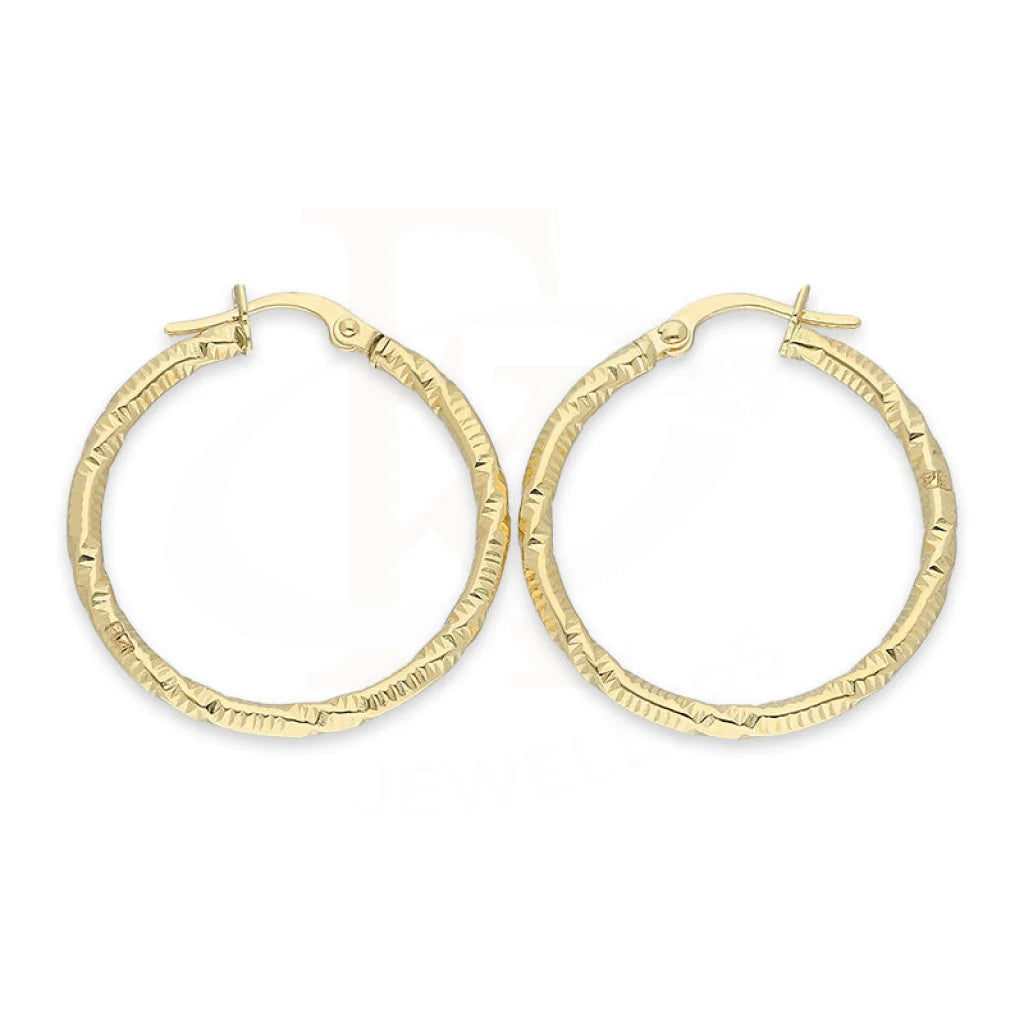 Gold Hoop Earrings 18Kt - Fkjern18K5186