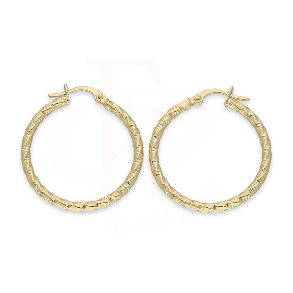 Gold Hoop Earrings 18Kt - Fkjern18K5188