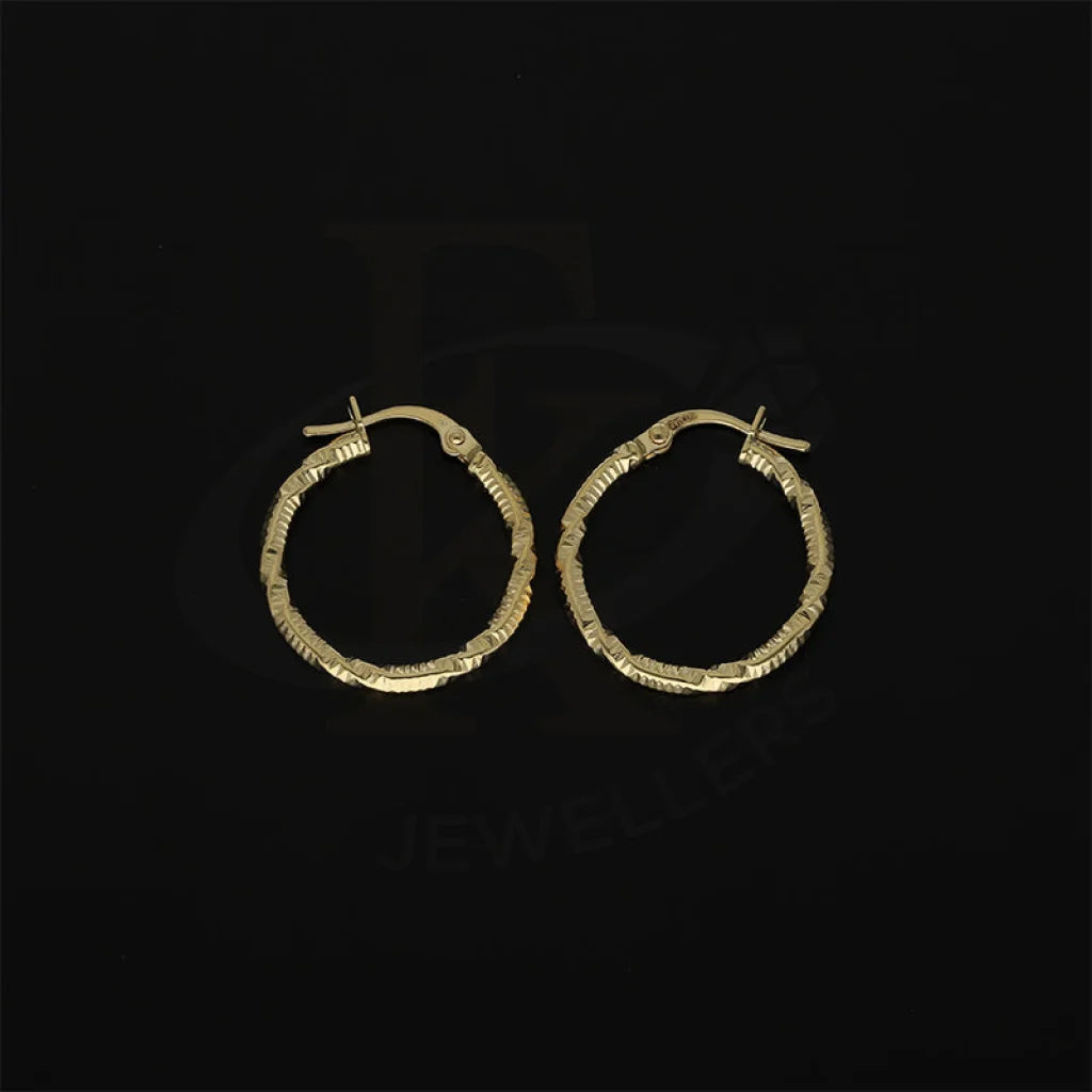 Gold Hoop Earrings 18Kt - Fkjern18K5189