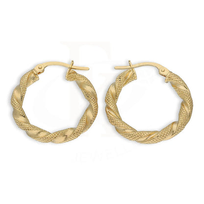 Gold Clip On Hoop Earrings 18Kt - Fkjern18K5519