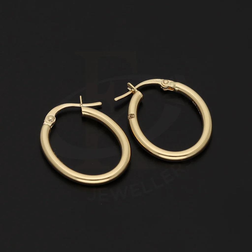 Gold Clip On Hoop Earrings 18Kt - Fkjern18K5522