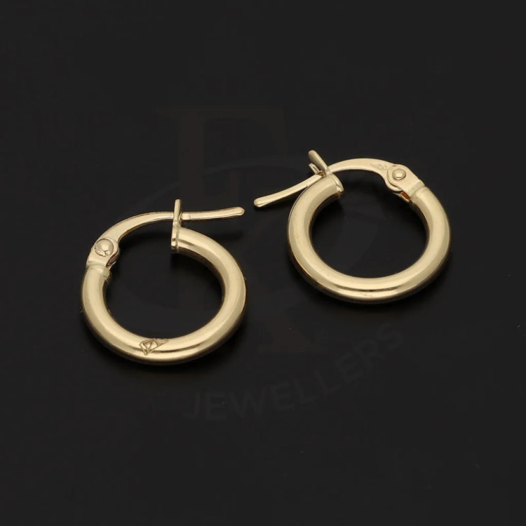 Gold Clip On Hoop Earrings 18Kt - Fkjern18K5524