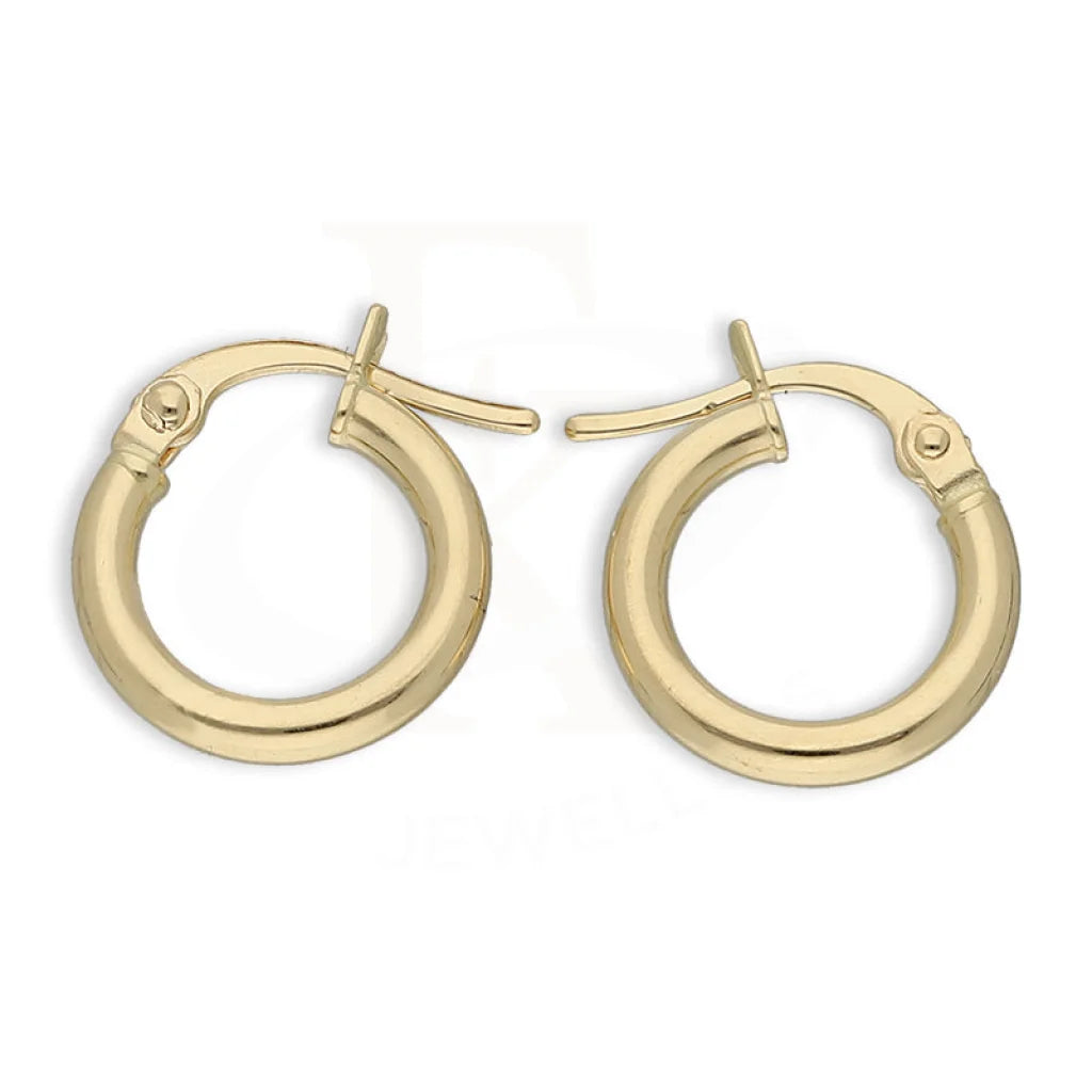 Gold Clip On Hoop Earrings 18Kt - Fkjern18K5524